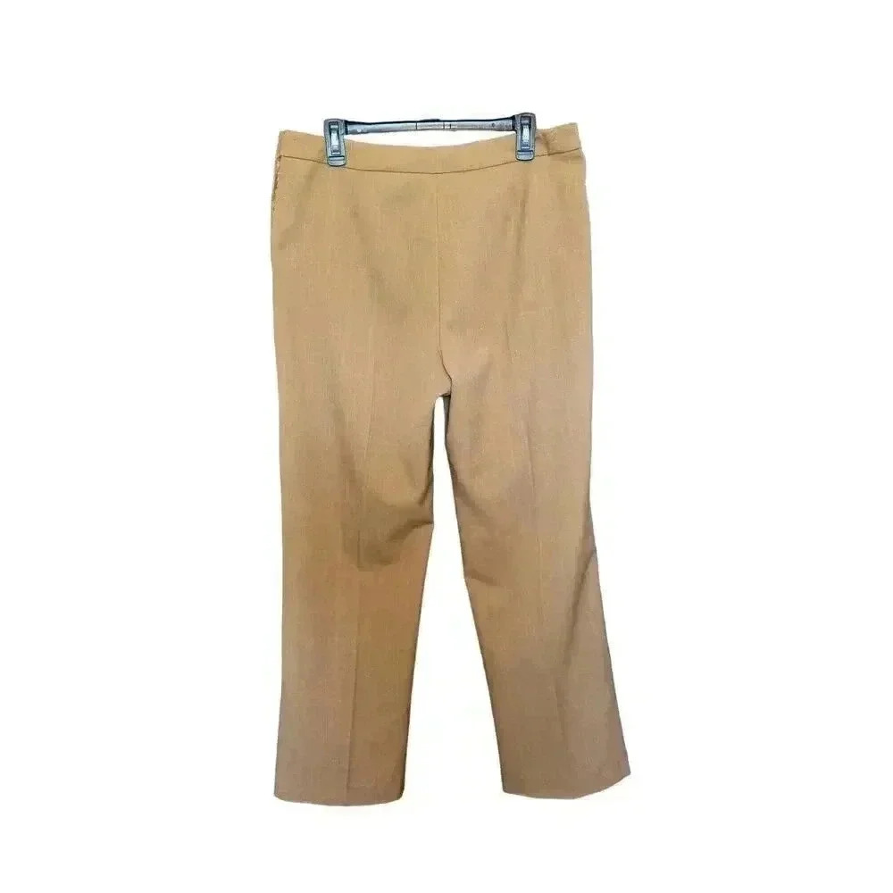 Le Suit Khaki Side Zip Dress Pants Size 12 - Picture 4 of 5